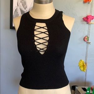 Forever 21 ribbed black top